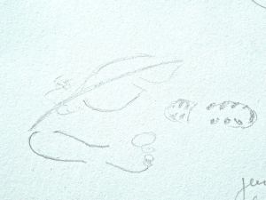 dessin préparatoire linogravure empreinte-2