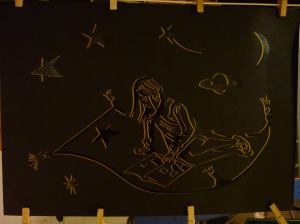 effet de relief doré