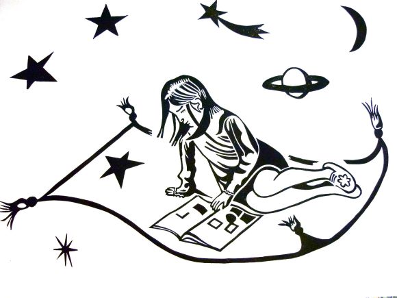 impression classique de l'enfant aux 1001 nuits