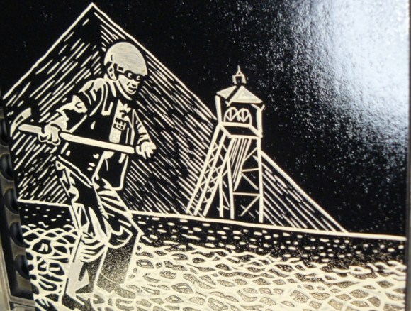 plaque or noir encrée