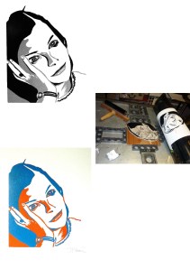 pensive en deux couleurs