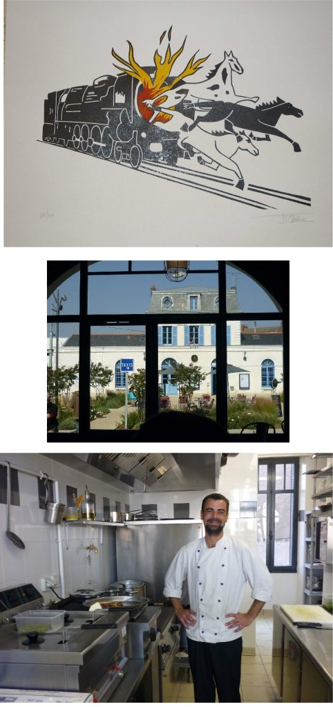 locomotive chevaux et café de la gare