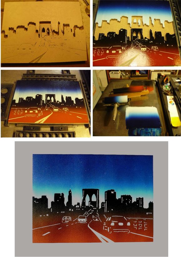 le pont de brooklyn by night