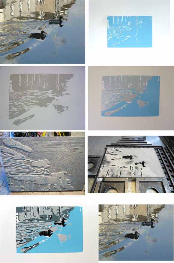 la progression de la gravure %22canards%22