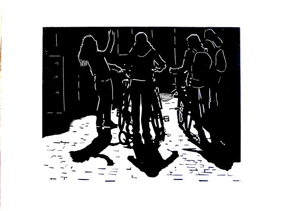 vélos à contre jour